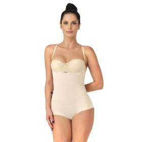 Emay 2723 Lazer Kesim Göğsü Açık Ten Kadın Body Korse
