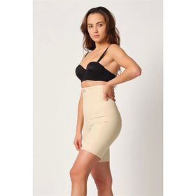 Emay 2814 Double Yüksek Bel Ten Kadın Boxer Lazer Korse