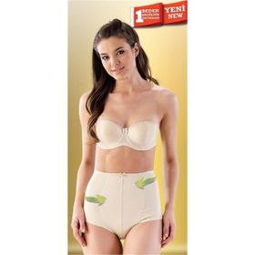 Emay 2819 Karın Toparlayıcı Slip Lazer Beyaz Kadın Korse