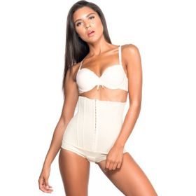 Emay 2824 Balenli Yüksek Bel Ten Kadın Slip Korse