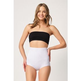 Emay 2842 Lazer Dantelli Beyaz Kadın Slip Korse