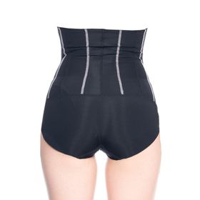 Emay 2886 Altı Agraflı Özel Slip Siyah Kadın Body Korse