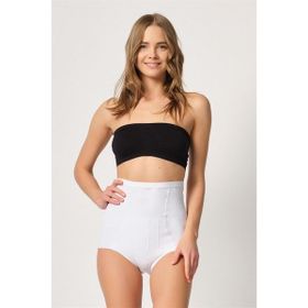 Emay 2931 Karın Balen Destekli Slip Beyaz Kadın Lazer Korse