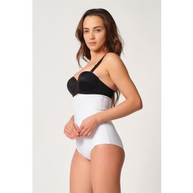 Emay 2932 Double Karın Agraf Destekli Beyaz Kadın Slip Lazer Korse