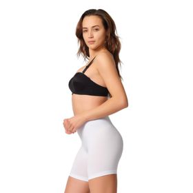 Emay 3003 Dikişsiz Soft Paçalı Beyaz Kadın Boxer Külot