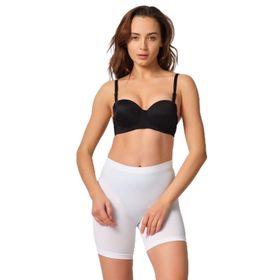 Emay 3003 Dikişsiz Soft Paçalı Beyaz Kadın Boxer Külot