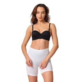 Emay 3003 Dikişsiz Soft Paçalı Beyaz Kadın Boxer Külot