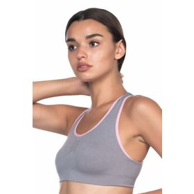 Emay 4024 Gri Double Sporcu Sütyen Korse