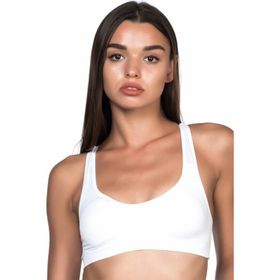 Emay 4025 Seamless Pedli Sporcu Beyaz Toparlayıcı Kadın Büstiyer