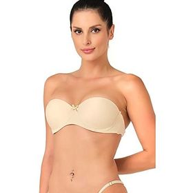 Emay 701 Şeffaf Askılı Ten Push Up Sütyen