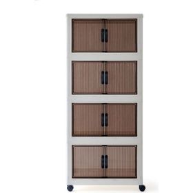 Emay Home Fold Go 4 Kat Katlanır Beyaz 127x55x31.7 cm Dolap