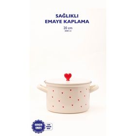 Emaylab Black Cupid Emaye 20 cm Tencere