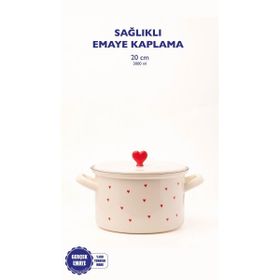 Emaylab Black Cupid Emaye 20 cm Tencere