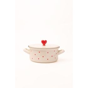 Emaylab Cupid 18 cm Kısa Emaye Tencere