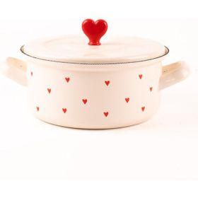 Emaylab Cupid 18 cm Kısa Emaye Tencere