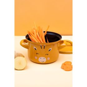 Emaylab Little Giraffe Emaye 850 ml Mini Bebek Tenceresi