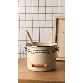 Emaylab Mood Ahşap Detaylı 20 cm 3 lt Emaye Bakraç
