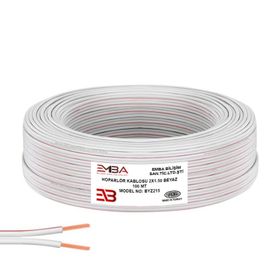 Emba Bilişim 2 x 0.75 100 m Beyaz Kordon Elektrik ve Hoparlör Kablosu