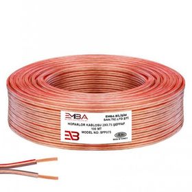 Emba Bilişim 2 x 0.75 100 m Şeffaf Kordon Elektrik ve Hoparlör Kablosu