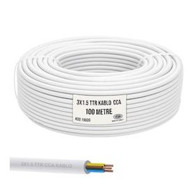Emba Bilişim CL-19609 3 x 1.5 cm 100 m Beyaz Ttr Kablo