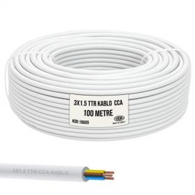 Emba Bilişim CL-19609 3 x 1.5 cm 100 m Beyaz Ttr Kablo