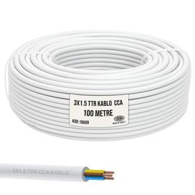 Emba Bilişim CL-19609 3 x 1.5 cm 100 m Beyaz Ttr Kablo