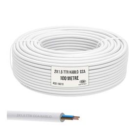 Emba Bilişim CL-19610 2 x 1.5 cm 100 m Beyaz Ttr Kablo