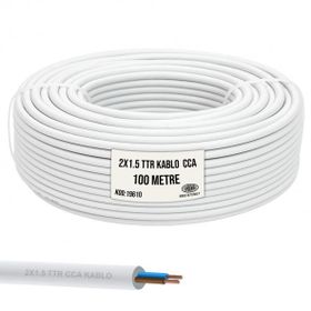 Emba Bilişim CL-19610 2 x 1.5 cm 100 m Beyaz Ttr Kablo