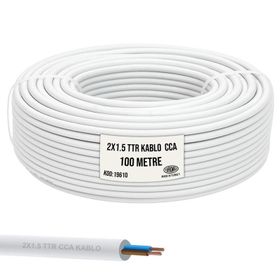 Emba Bilişim CL-19610 2 x 1.5 cm 100 m Beyaz Ttr Kablo