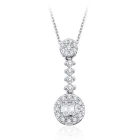 Emel Diamond 0.17 ct Pırlanta Baget Kolye