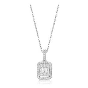 Emel Diamond 0.17 ct Pırlanta Baget Kolye