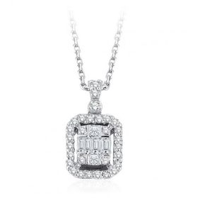Emel Diamond 0.23 ct Baget Pırlanta Kolye