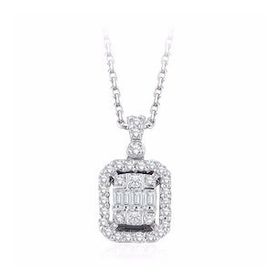 Emel Diamond 0.23 ct Baget Pırlanta Kolye