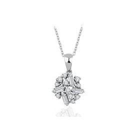 Emel Diamond 0.23 ct Baget Pırlanta Kolye