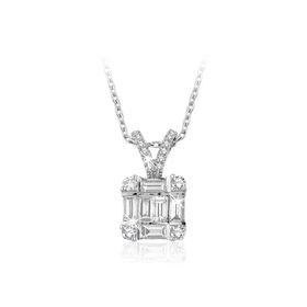 Emel Diamond 0.50 ct Baget Pırlanta Kolye