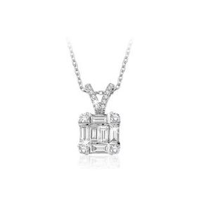 Emel Diamond 0.50 ct Baget Pırlanta Kolye