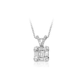 Emel Diamond 0.50 ct Baget Pırlanta Kolye