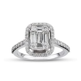 Emel Diamond 0.72 ct Pırlanta Baget Yüzük
