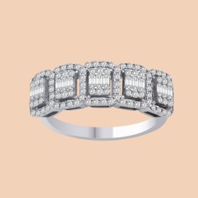 Emel Diamond 0.72 ct Pırlanta Baget Yüzük