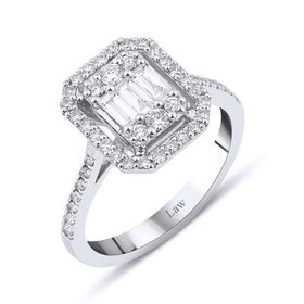 Emel Diamond 0.72 ct Pırlanta Baget Yüzük