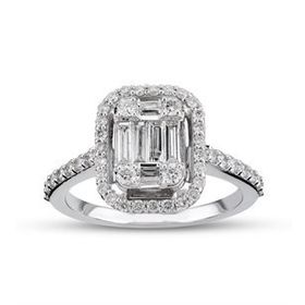 Emel Diamond 0.72 ct Pırlanta Baget Yüzük