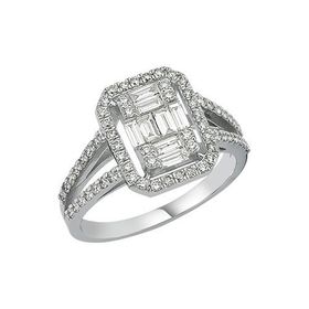 Emel Diamond 0.85 ct Pırlanta Baget Yüzük