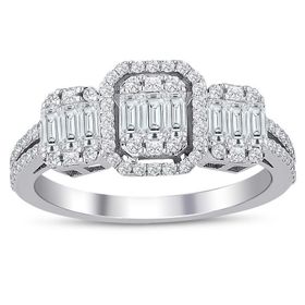 Emel Diamond 0.85 ct Pırlanta Baget Yüzük