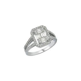 Emel Diamond 0.85 ct Pırlanta Baget Yüzük