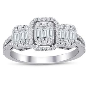 Emel Diamond 0.85 ct Pırlanta Baget Yüzük