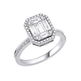 Emel Diamond 0.85 ct Pırlanta Baget Yüzük