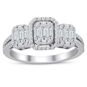 Emel Diamond 0.85 ct Pırlanta Baget Yüzük
