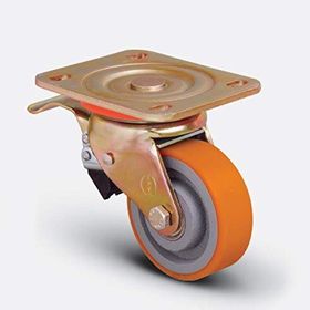 Emes ED01 VKP 100F Frenli 100 mm 350 kg Döner Tablalı Döküm Teker
