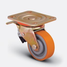 Emes ED01 VKP 100F Frenli 100 mm 350 kg Döner Tablalı Döküm Teker