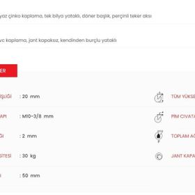 Emes ZKC 50 Döner Tablalı Teker